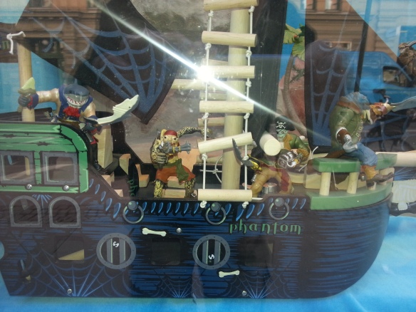 A toystore near my office has a multi-ship pirate diorama in its display window. One sloop has a fearsome mutant crew. 